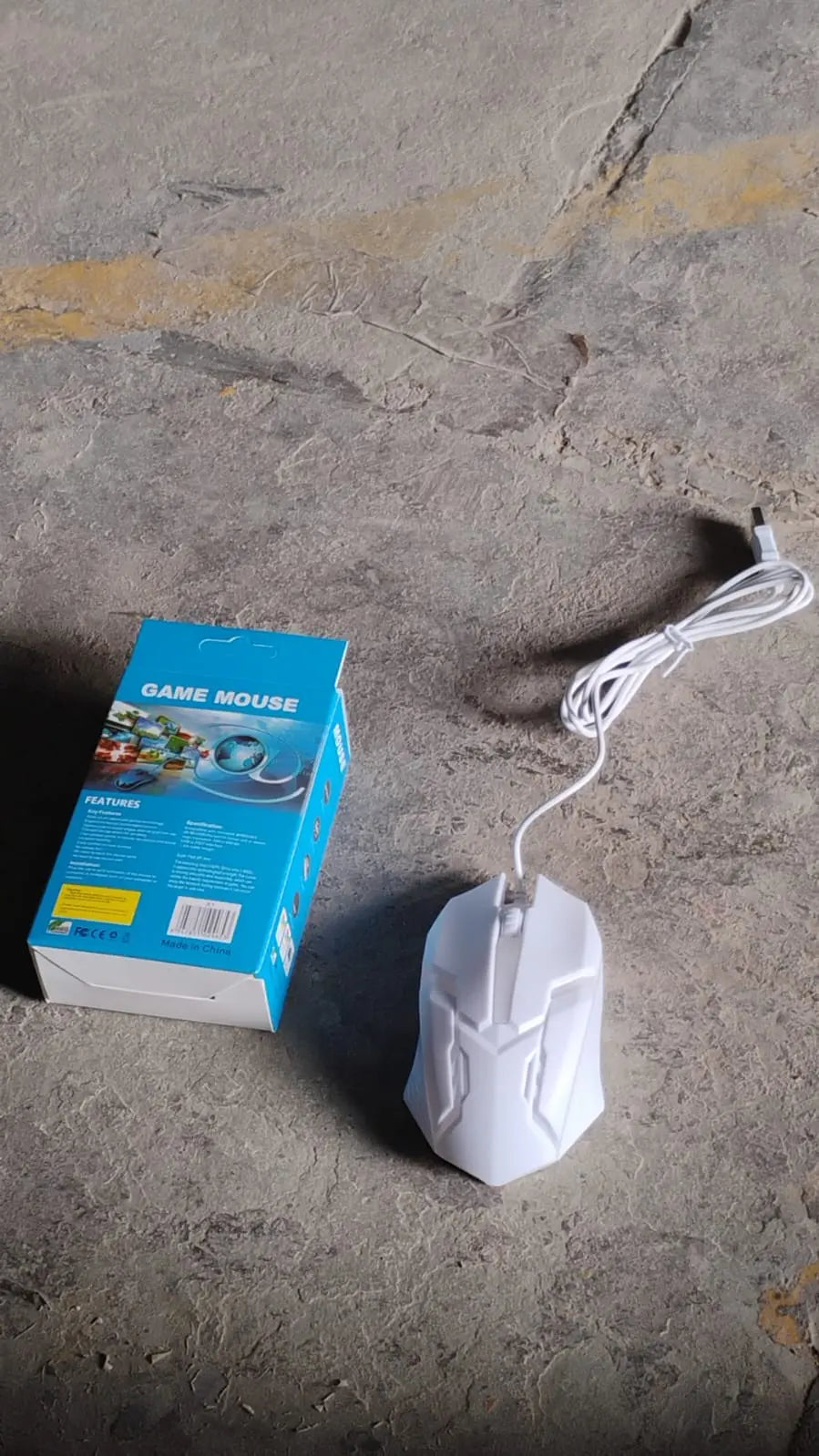 Usb Wired Mouse Gaming Mouse Colorful Lighting Luminous (1 Pc Wihte) Wukusy