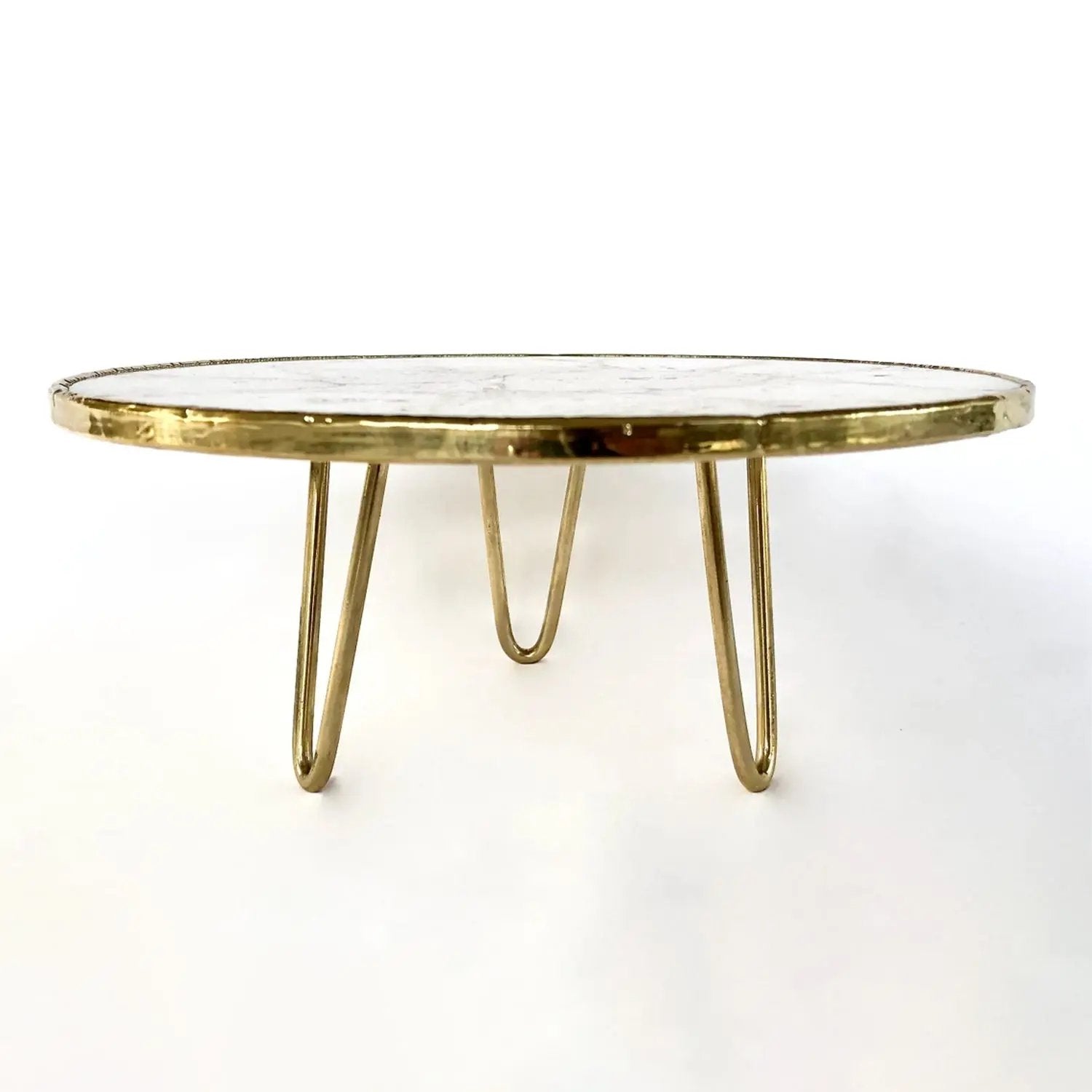 White Crystal Agate Cake Stand/Centrepiece/Display Stand/Tray 10" Round The Tangerine Store