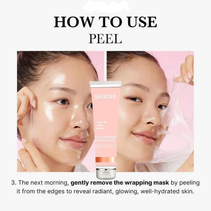 Collagen Night Wrapping Peel Off Mask Pack of 2 19z41t-h6
