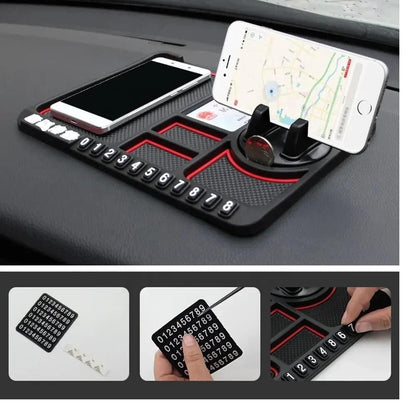 HSR Car Accessories Multifunction Phone GPS Holder Anti-Slip Silicone Pad and Car Mobile Holders for Car Dashboard 19z41t-h6