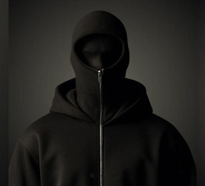 Men's Full Sleeves Zipper Hoodie with Mask 19z41t-h6
