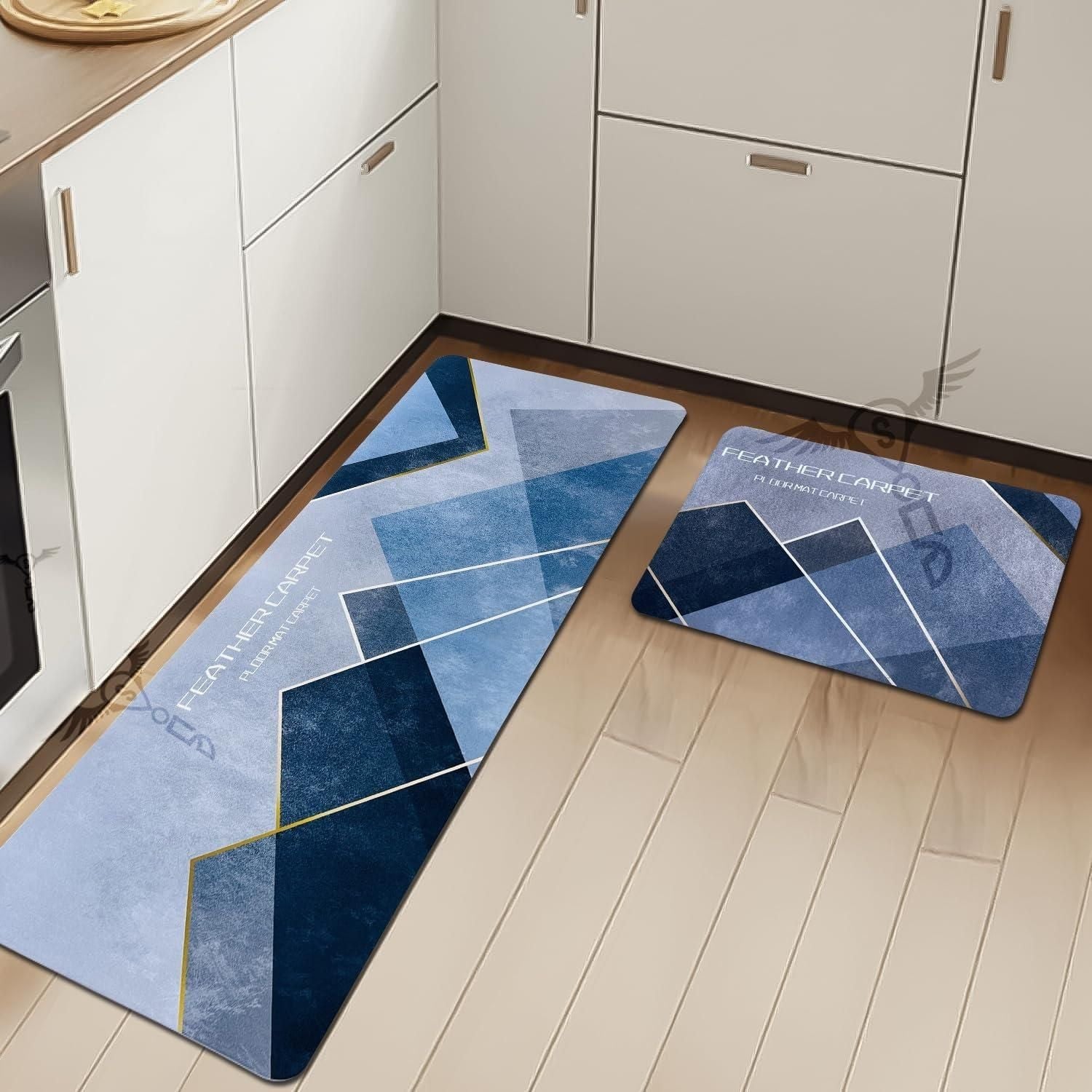 Rubber Floor Mat with Runner Geometric Pattern (Design As per Availibility) 19z41t-h6