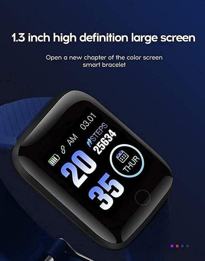 ID116 Plus Smart Bracelet Fitness Tracker Color Screen Smartwatch Heart Rate Blood Pressure Pedometer Sleep Monitor 19z41t-h6