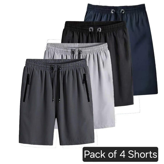 Combo of 4 Men's Stretchable Cotton Shorts 19z41t-h6