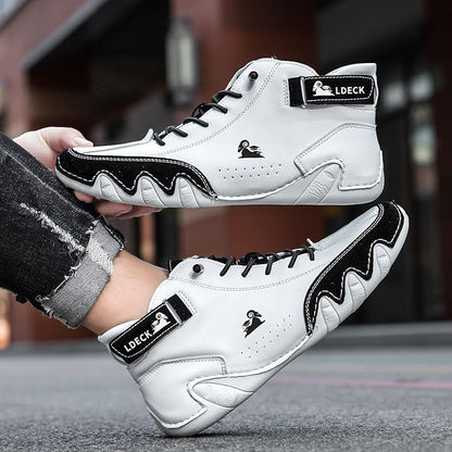 Men’s Premium White High-Top Sneakers 19z41t-h6