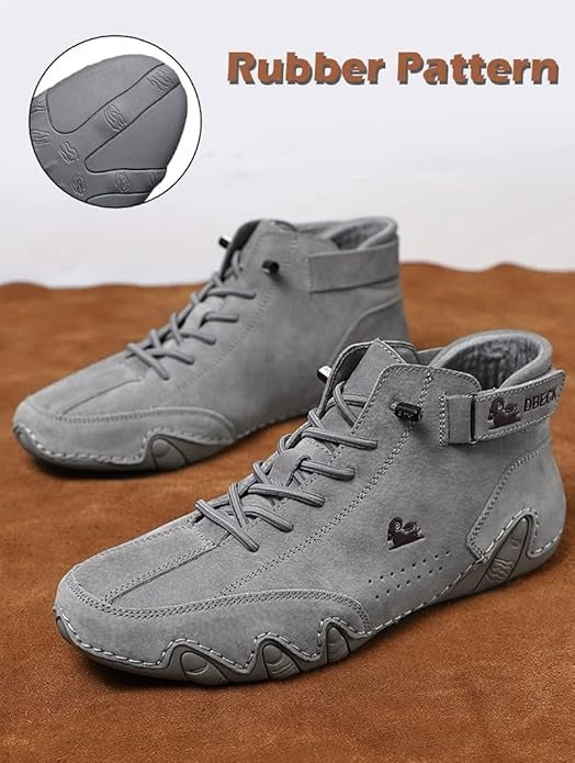 Men’s Premium Grey High-Top Casual Sneakers – Dbeck Edition 19z41t-h6