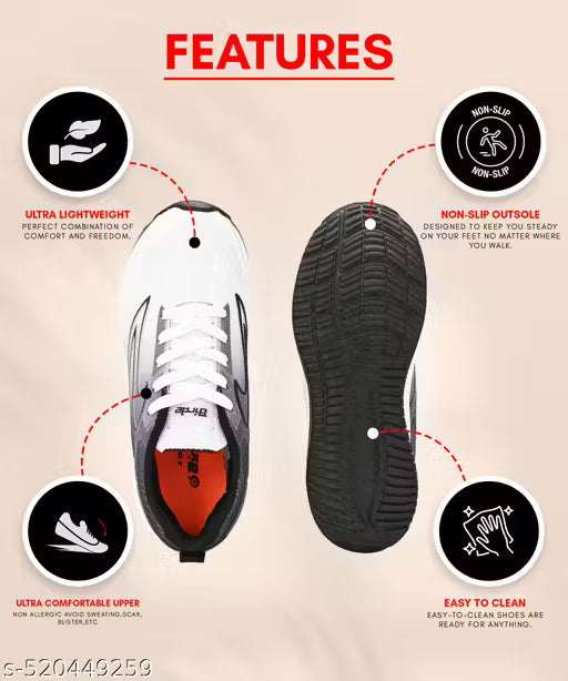 Birde Men's Sport Comfortable Soft Lightweight Dailywear Walking & Running Sports Shoes Daily Hub