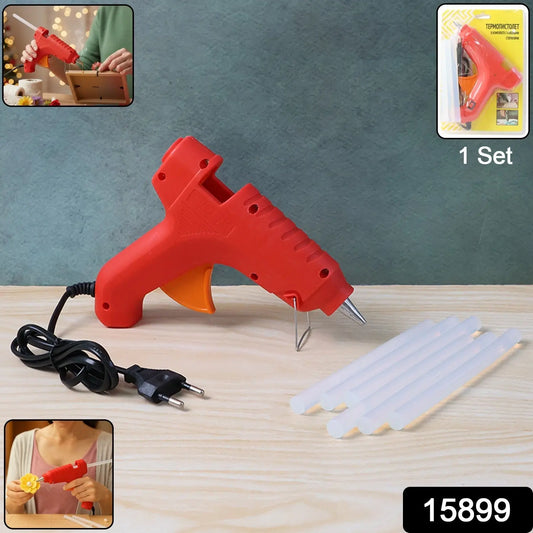 Premium 20w Hot Melt Glue Gun With 6 Transparent Glue Sticks Set Wukusy