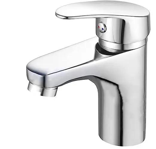 Fossa Taps for Bathroom Sink Chrome Basin Mixer Tap Brass Modern Single Handle Bathroom Faucet FSLF-001 Fossa