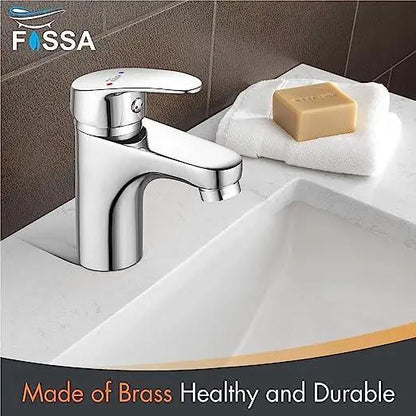 Fossa Taps for Bathroom Sink Chrome Basin Mixer Tap Brass Modern Single Handle Bathroom Faucet FSLF-001 Fossa