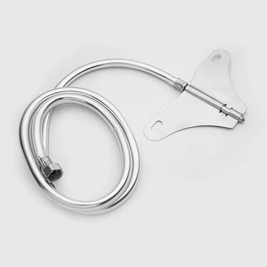 Fossa Stainless Steel Straight Jet Spray with Heavy PVC Hose Pipe 1 Meter for Toilet | Built-in Installation Type Toilet Seat/Commode Spray - Rust-Free, Durable Fossa Home