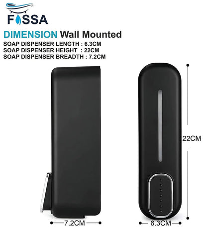 Fossa Wall-Mount Soap Dispenser 350ml – Manual Dispenser for Soap, Shampoo, Hand Cleanser, Shower Gel – Durable Bathroom Accessory SD-002 Fossa Home